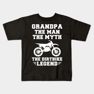 Grandpa, the Dirtbike Legend - Revving Up Fun on this Tee! Kids T-Shirt